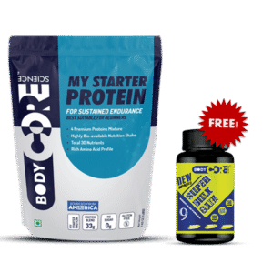BCS My Starter Protein (1Kg) + BCS Super Bulk Gain (100 Capsules) | Body Core Science